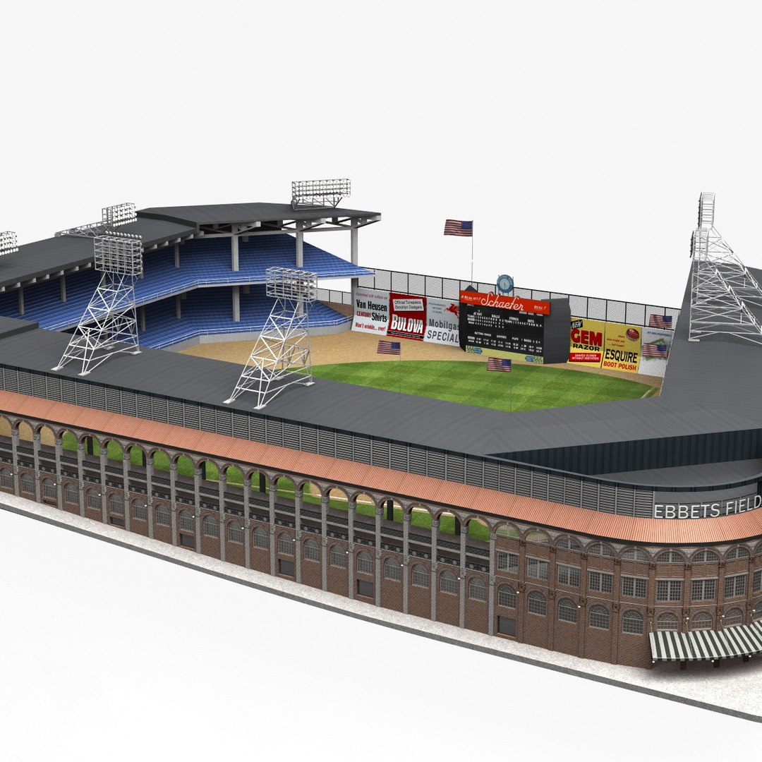 Ebbets Field baseball stadium 3D model TurboSquid 2062746
