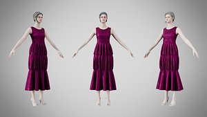 Dress 24 Plum Velvet With Design