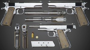 pistol colt m1911 a1 3D model