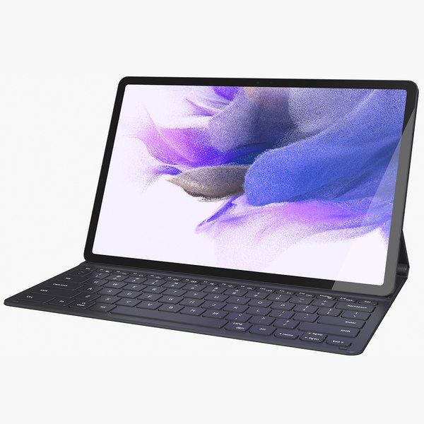 Samsung Galaxy Tab S7 FE with Keyboard and S-Pen All Colors Rigged 3D