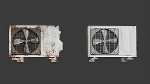 Modular Air Conditioning Unit - Low Poly Game Asset