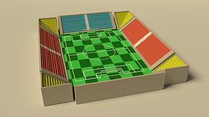 stadium low-poly 3D model