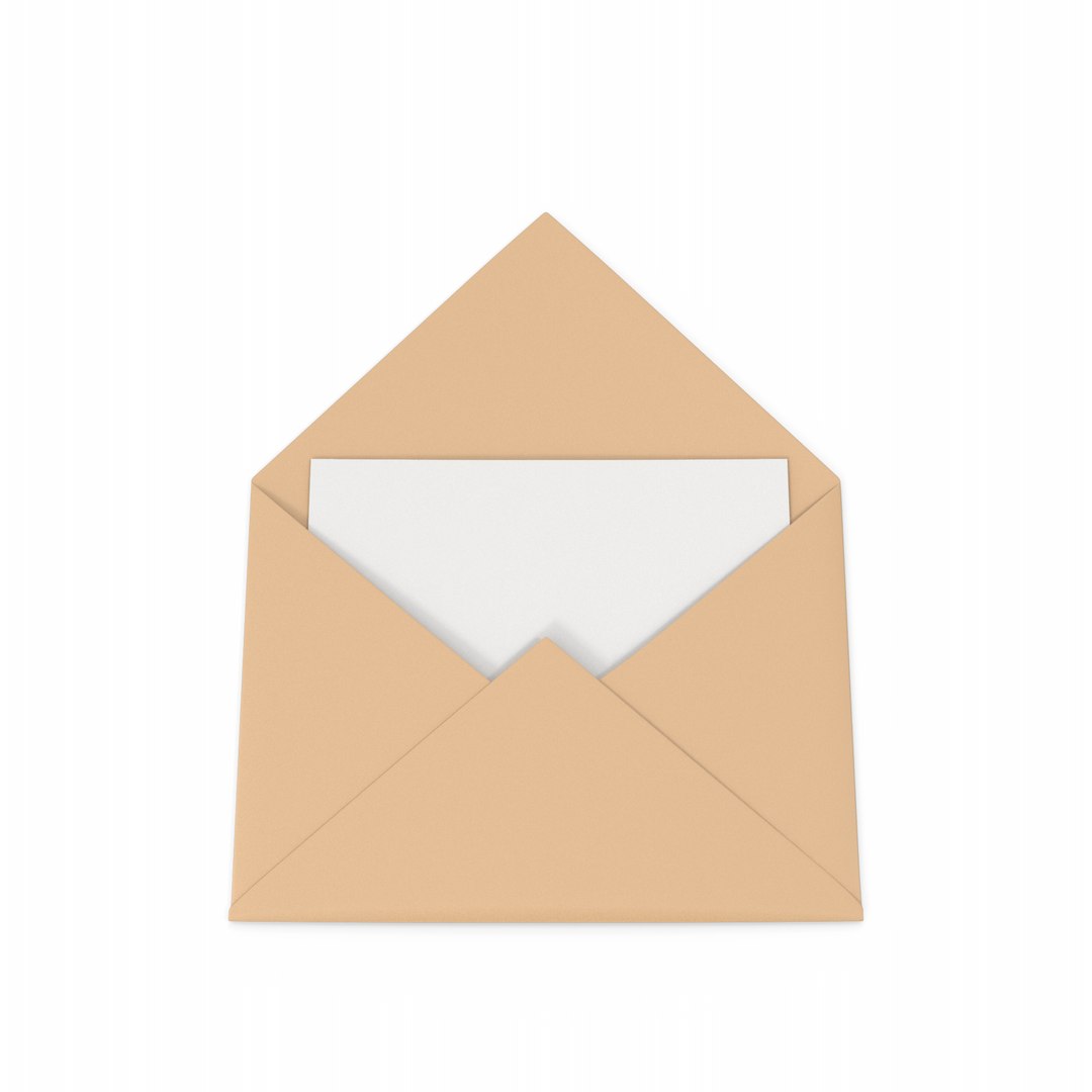 Paper Envelope 3D Model - TurboSquid 2081503
