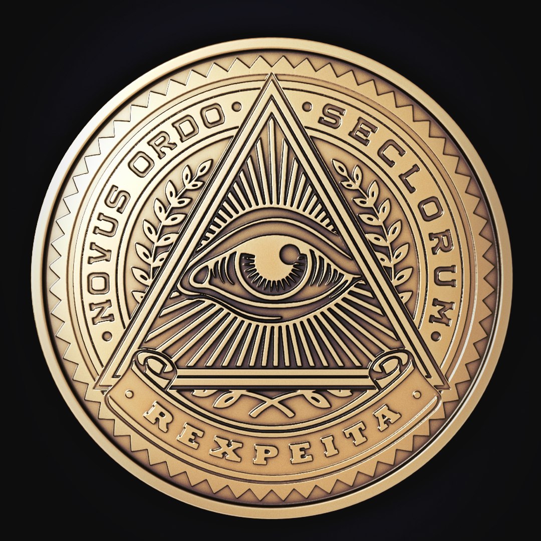 3D Illuminati Coin - TurboSquid 1310477