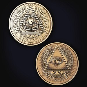 Illuminati Coin 3D print model