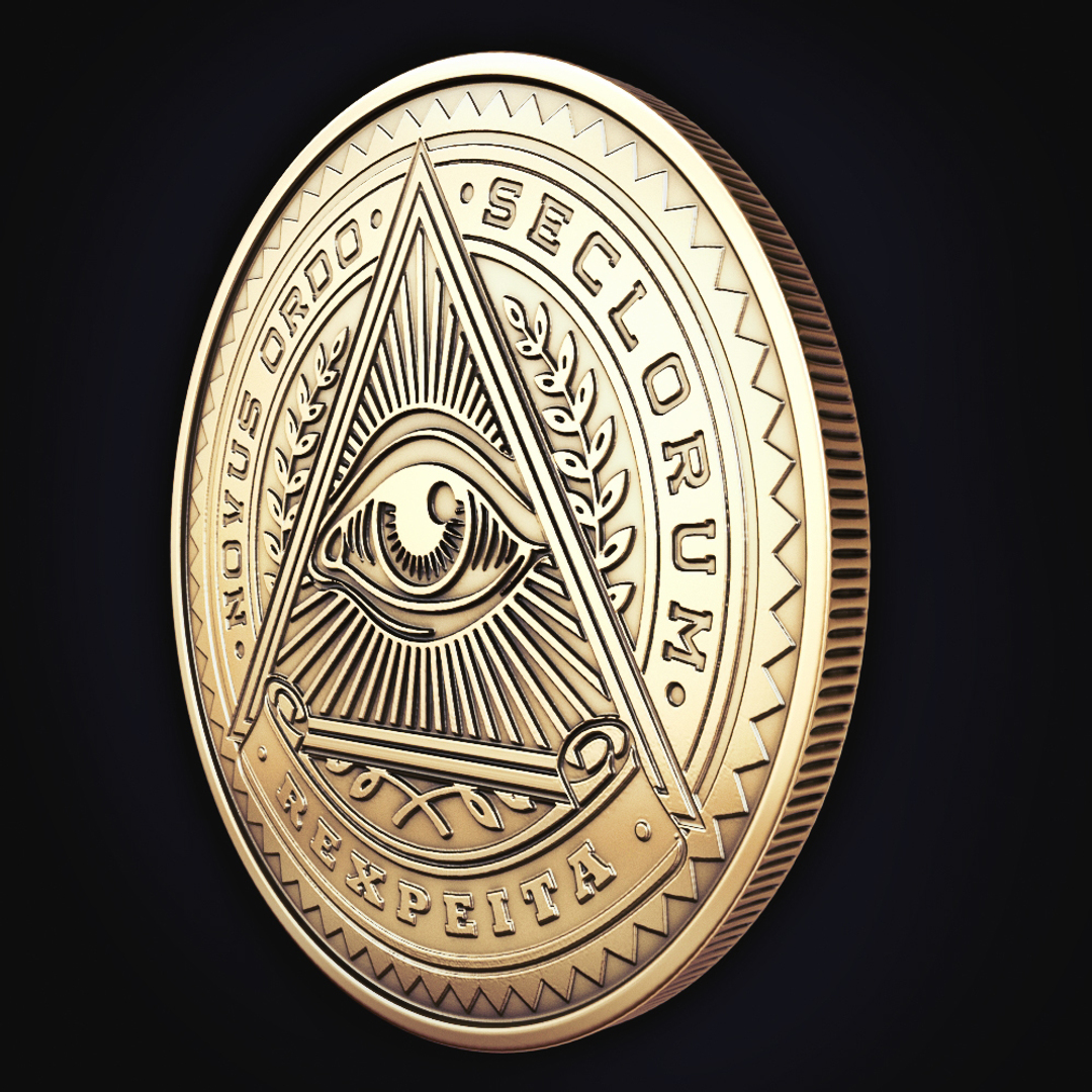 3D illuminati coin - TurboSquid 1310477