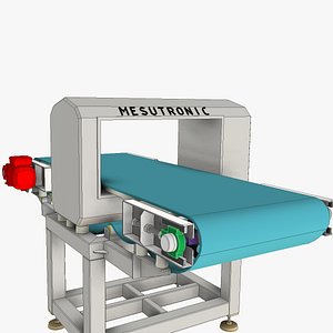 3D Conveyor Modular belt 02  Metal detector