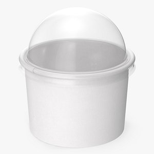 3D paper food cup clear model