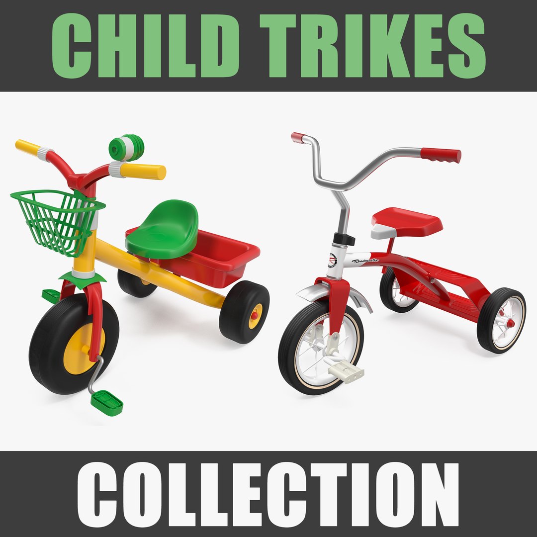 Child Trikes Collection 3D model preview