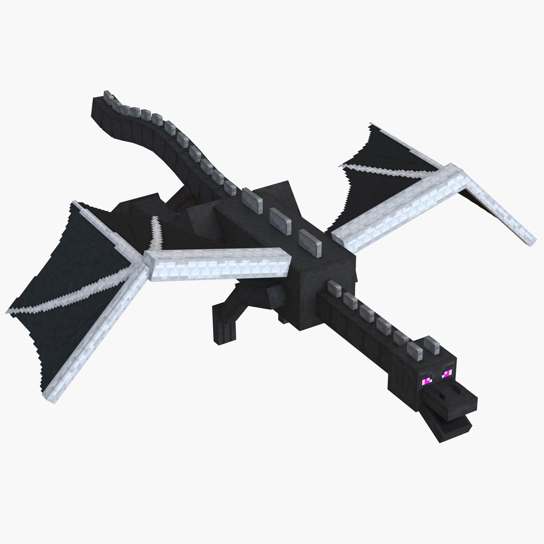 3D Minecraft Ender Dragon Rigged Model TurboSquid 1538815