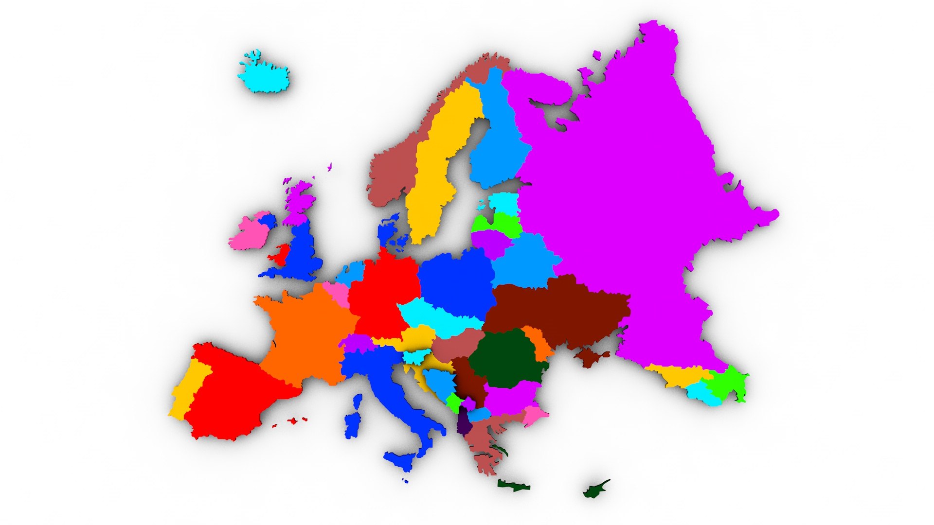 3D Europe Map - TurboSquid 2077047