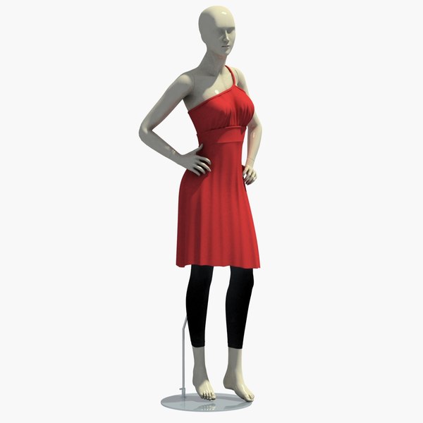 3d woman mannequin dress