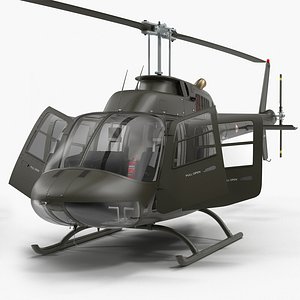 3d model bell 206 jetranger italian