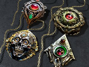 Magic Necklace Pack 3D model