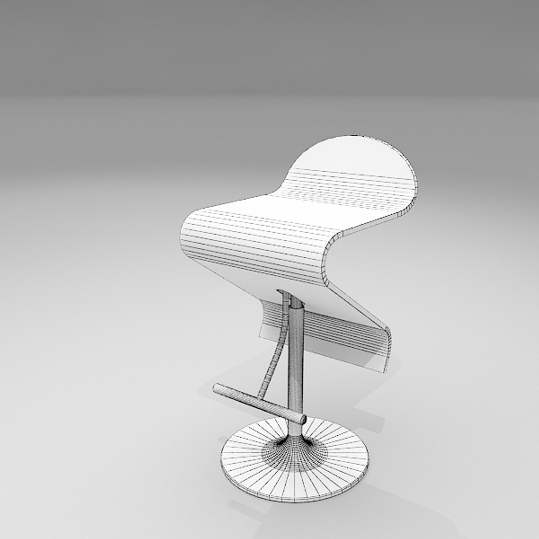 107 series bar stool 3d model