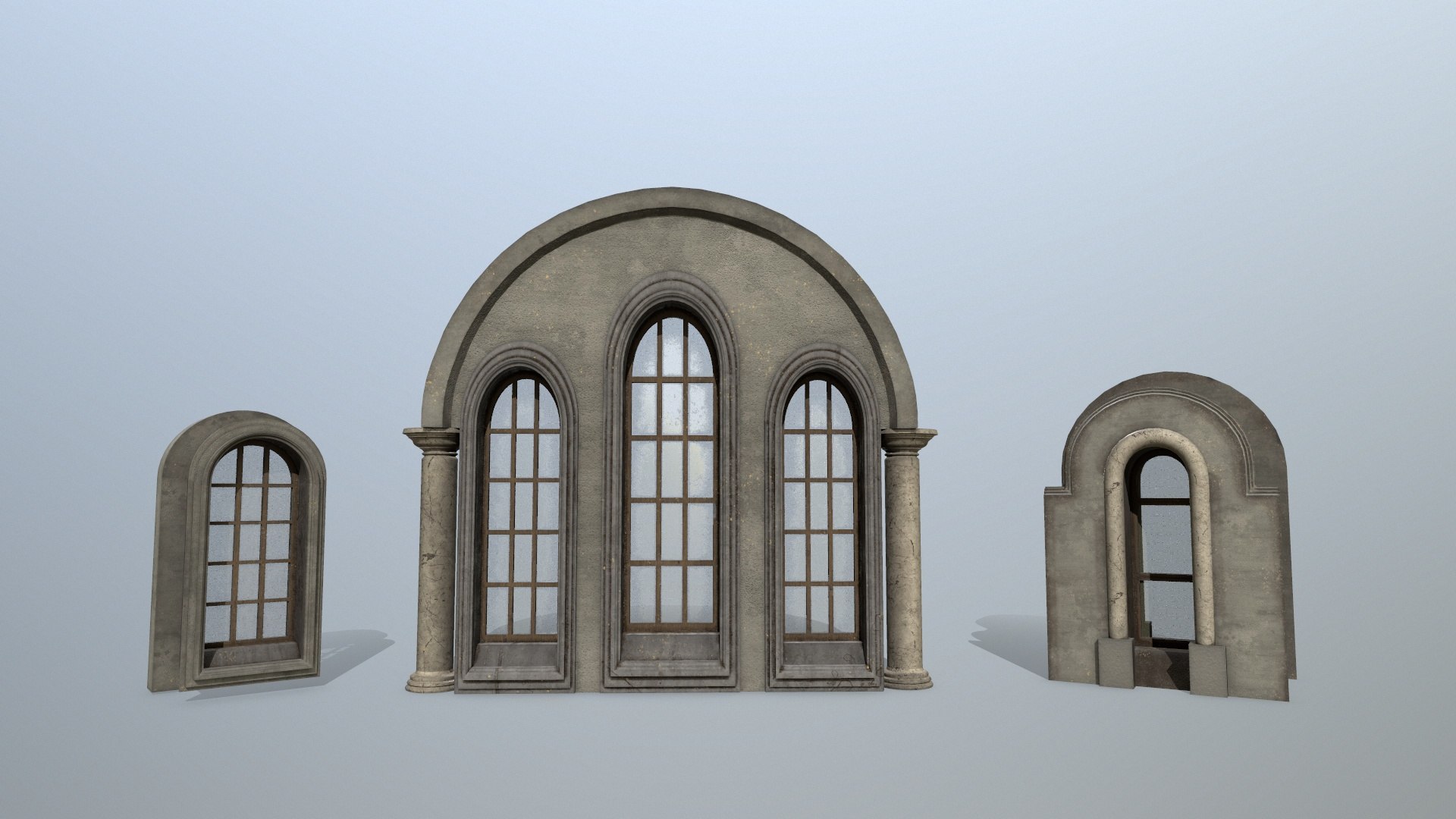 Medieval Window Set 3D Model - TurboSquid 2290599