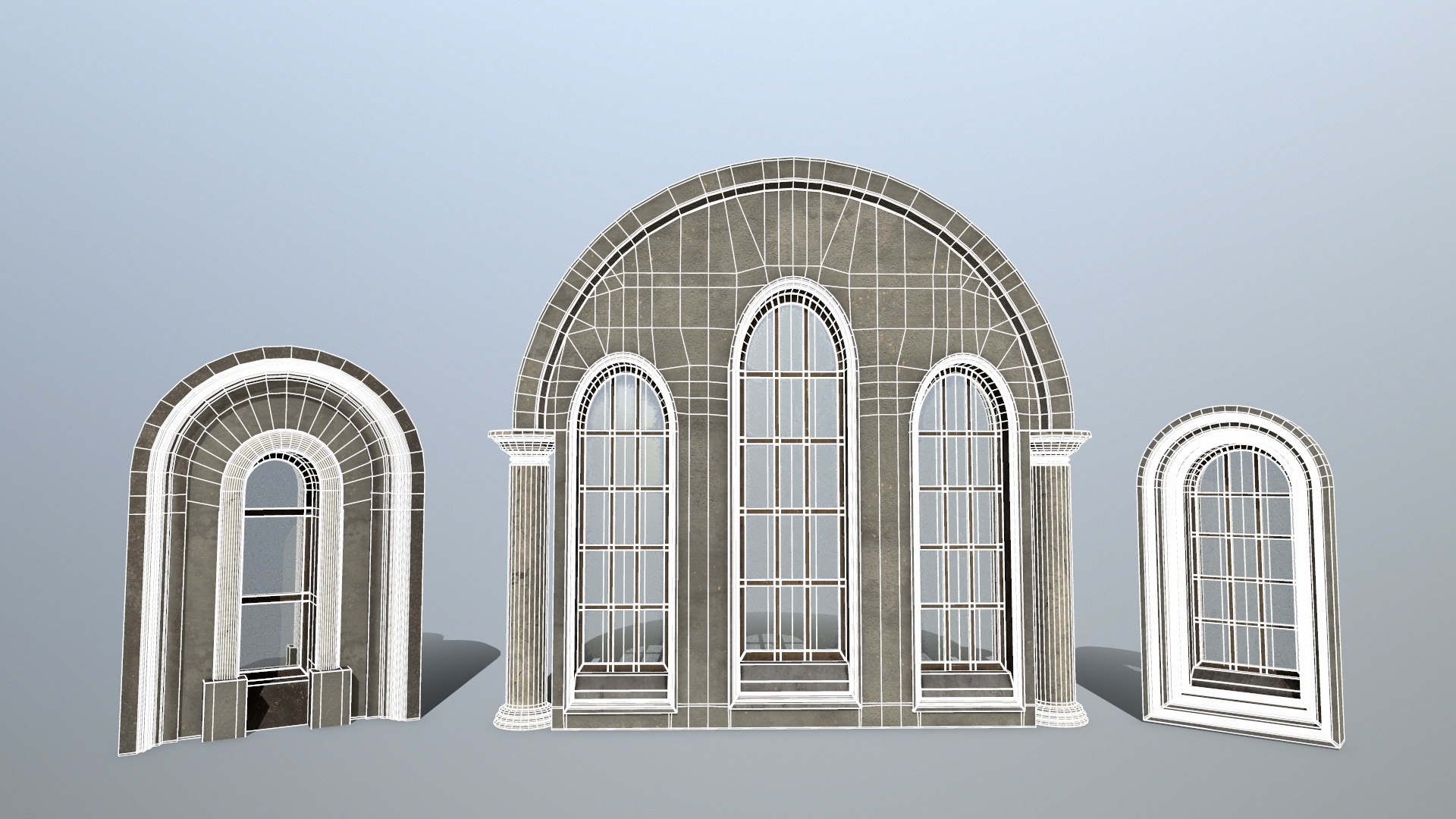 Medieval Window Set 3D Model - TurboSquid 2290599