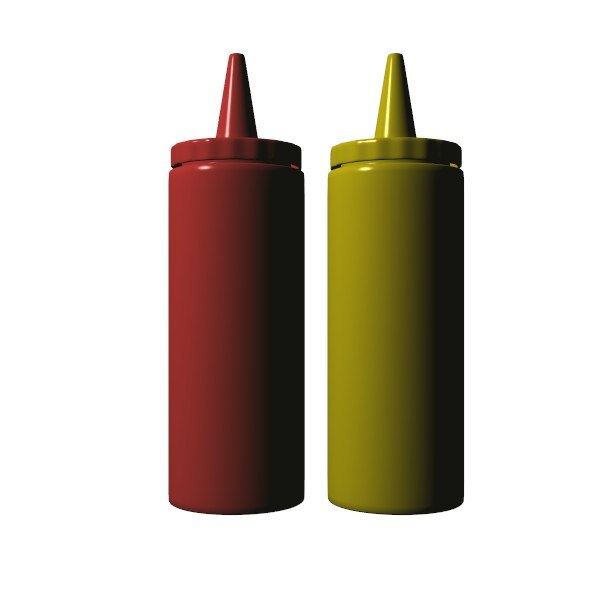 ketchup mustard 3d model