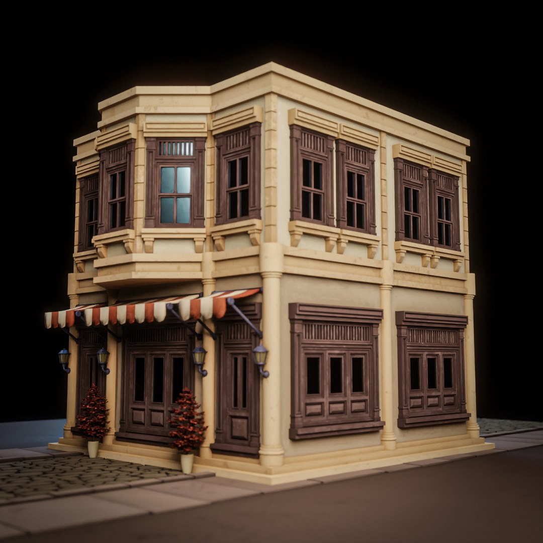 LOWPOLY CITY BUILDING STYLIZE 7 3D Model - TurboSquid 2387576