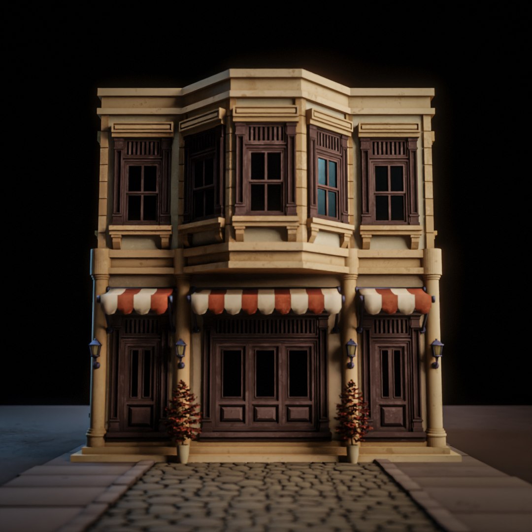 LOWPOLY CITY BUILDING STYLIZE 7 3D Model - TurboSquid 2387576