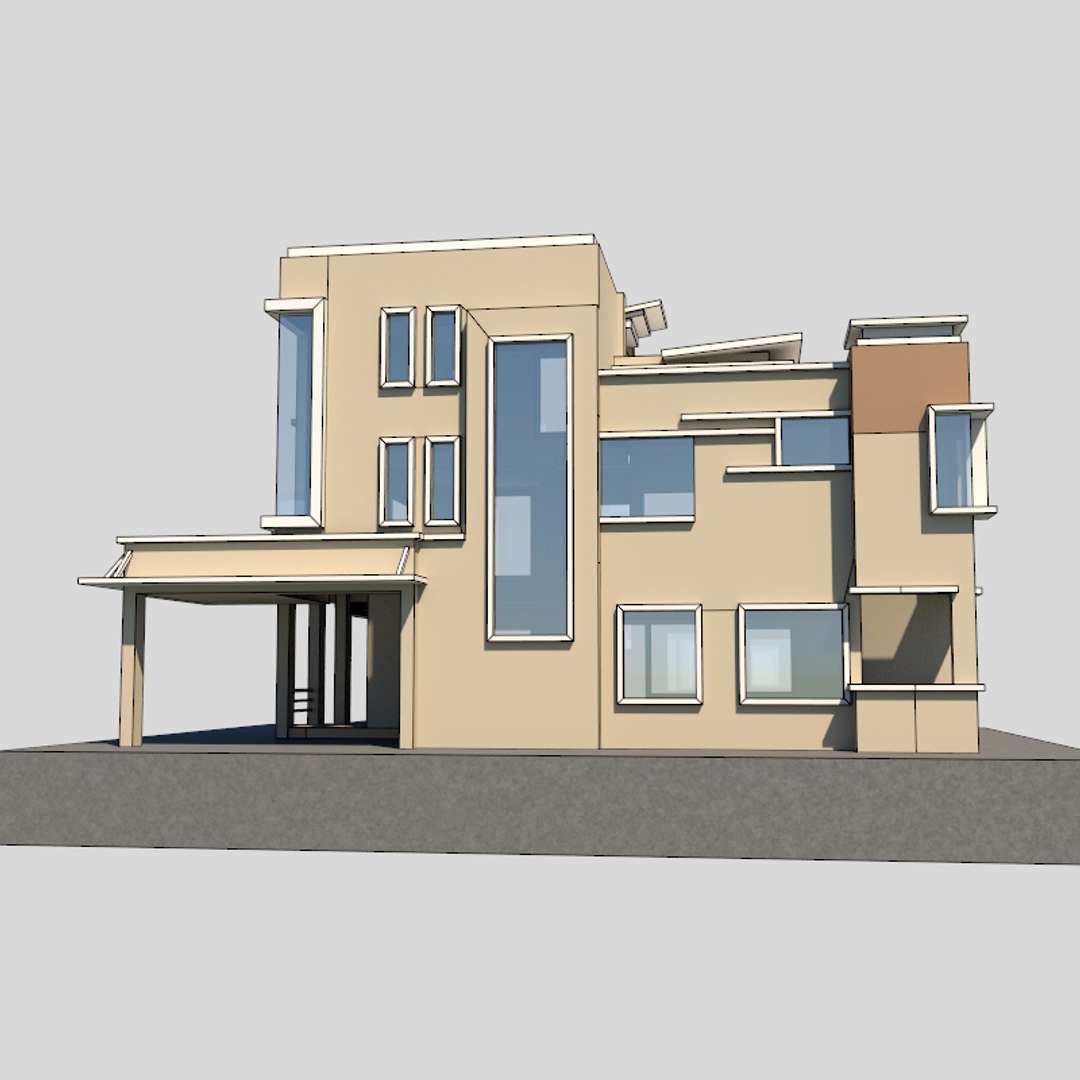 3d Model Modern Bungalow