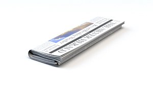 Folded Newspaper with Texture
