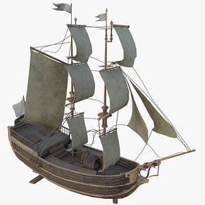 3D Sailing Ship Barque