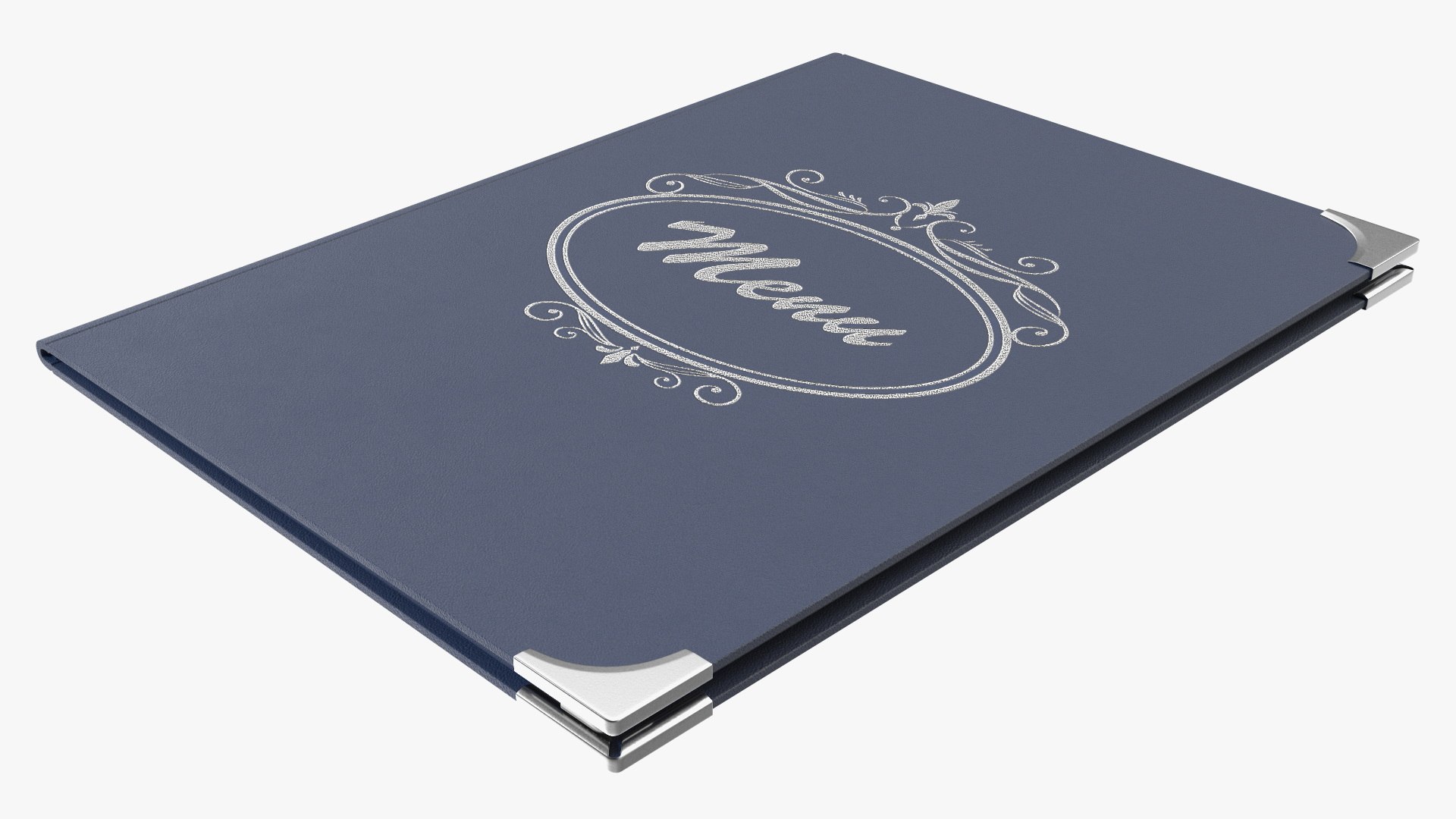3D Luxury Menu Folder Blue Model - TurboSquid 2386266