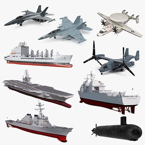 3D model Carrier Strike Group Collection