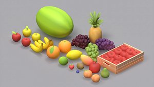 Cozy Low Poly Fruits Pack