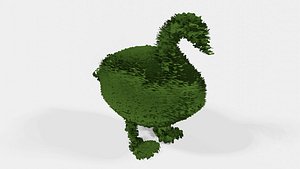 3D Garden sculture Swan Blender model