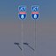 3D California Interstate 8 Signs
