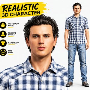 High Quality Realistic Character 3D model