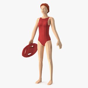 Low Poly Lifeguard 3D