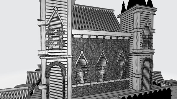 3D gothic model - TurboSquid 1688059
