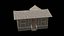 Casa de pueblo antiguo de ciudad medieval de baja poli