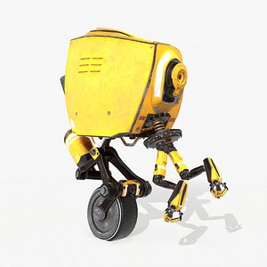 3D Monocykl Sci-Fi Robot model