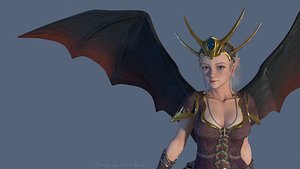 Queen bat 3D