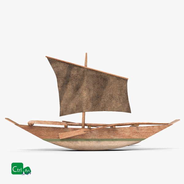 3D wooden sail boat historic model - TurboSquid 1226341