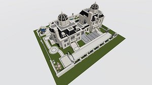 3D Mansion - Mediterranean House Manor model