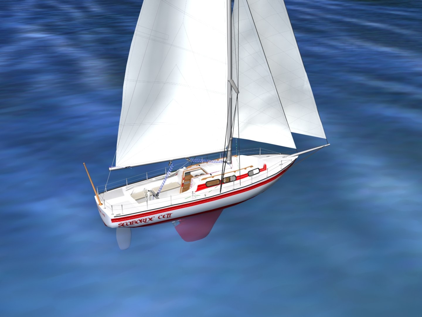 3D Cutter Rigged Sailing Sailboats - TurboSquid 1305907
