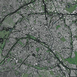 3D Paris France - city and mass building model