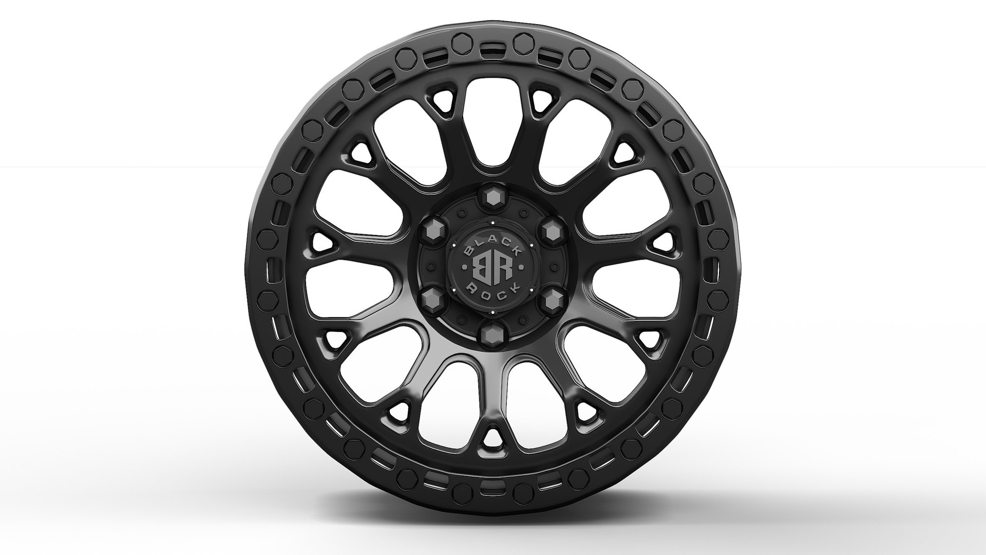 3D Black Rock Spider Off Road Rim model - TurboSquid 2116015