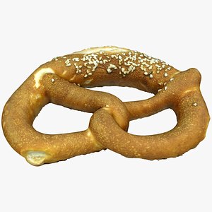 pretzel food snack 3D model
