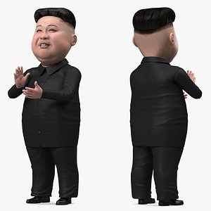Cartoon Kim Jong Un Rigged for Maya