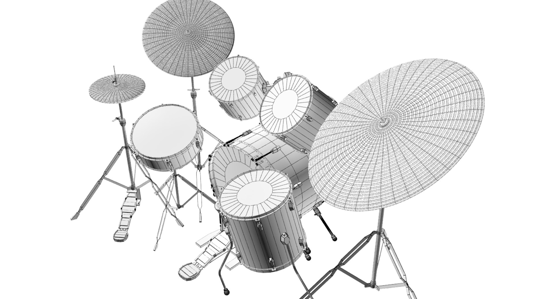Drum set 3D model - TurboSquid 1438530