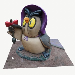3D sculpture of Owl