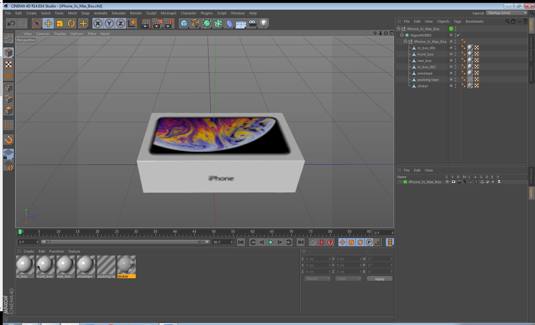 3D Iphone Xs Box Mobile Phone Model - TurboSquid 1373886