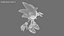 3D sonic animation character model