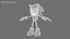 3D sonic animation character model
